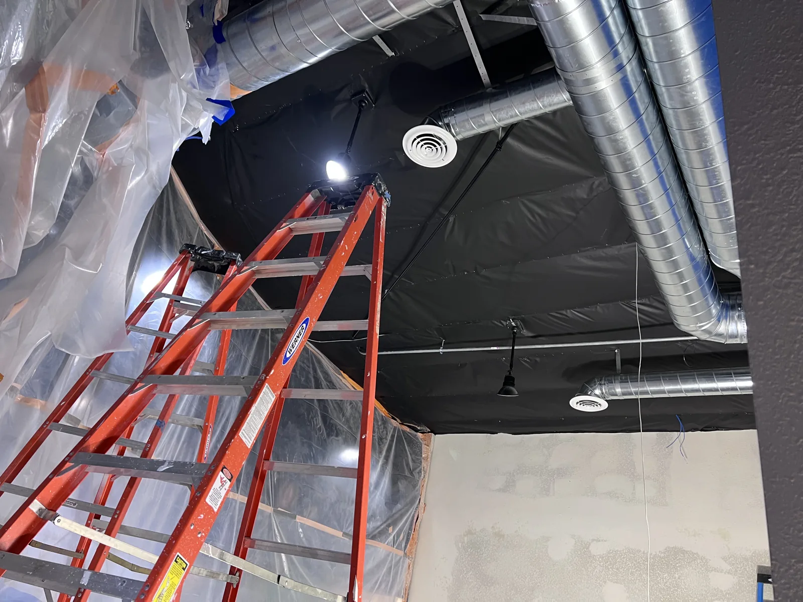 Commercial scrim insulation system installed in Granada Hills